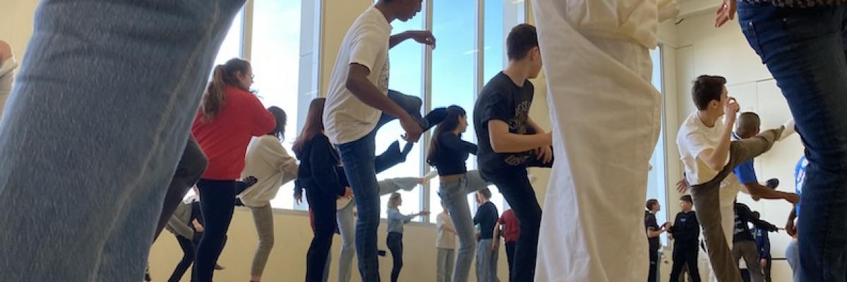 capoeira tanzende schüler:innen